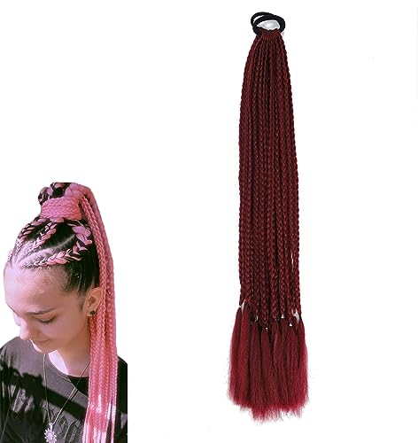 prinfantasy Haarteil Zopf Pferdeschwanz Haarverlängerung Voluminös Gewellt Braun, BZ137