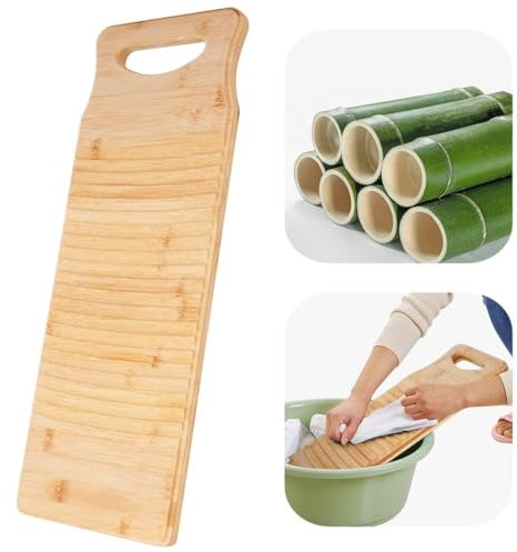 Kapmore Tabla de lavado de bambú de estilo vintage - 19.6 x 7 x 0.7 pulgadas para lavar las manos