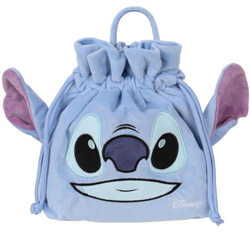 Disney Stitch Trousses de Toilette Bleue avec Cordon de Serrage, Trousse de Voyage