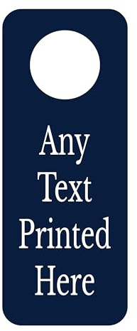 1stclassgifts Personalised Door Hanger Sign Metal Aluminium Bedroom Door Sign Selection Of Colours Available (UV PRINTED) (Navy)