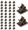 Viaky 50 PCS Cable Clips, Self-Adhesive Cable Organisers, Reusable Adjustable Sticky Cable Tidy Clips Wire Management Cable Holder for Car, Homes, Under Desk, Offices, Brown