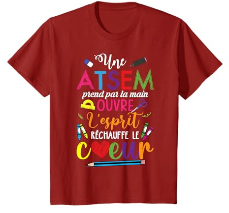 Merci ATSEM maîtresse fin d'année école maternelle humour T-Shirt