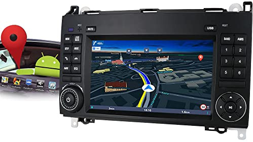 Android Autoradio Mit GPS Navi 7 Zoll Bildschirm Touch Display Ersatz für VW Crafter 2006/Mercedes Benz Vito/Viano/W906 Sprinter 2500 3000/W169/A150/A160/A170/A180/A200/W245 B160/B170/B180/W639 W447