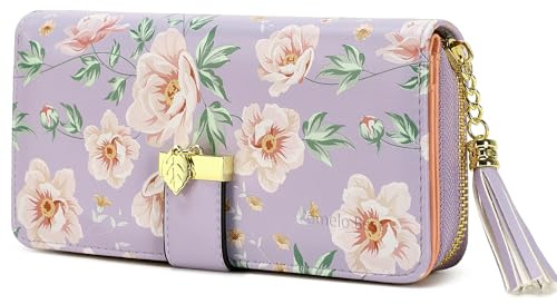 Pomelo Best Portefeuille Long pour Femme avec Blocage RFID de Grande Capacité avec 12 Emplacements pour Cartes