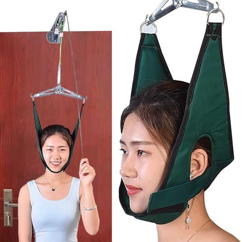 PLSGKF Nackenstrecker OrthopäDisch FüR TüRen, Halsstrecker Lindert Schmerzen In Der WirbelsäUle Einstellbar Selbstkontrollierte Traktion Bequem, Nacken TraktionsgeräT Robust Langlebig Bedienen