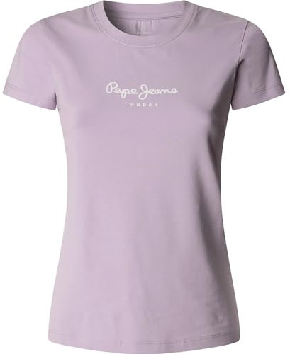 PEPE JEANS New Virginia Short Sleeve T-Shirt Camiseta, Morado, XS para Mujer