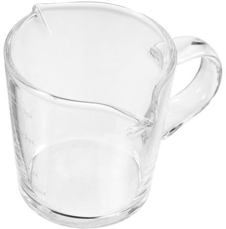 Cabilock Mini Lattiera Trasparente Da Dosatore Per Latte e Caffè Tazza Per Espresso Piccola Caraffa Per Succo Perfetta Per Bar e Caffetterie