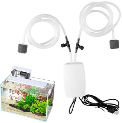 USB-Aquarium-Luftpumpe, Sauerstoffpumpe für Aquarien, Wiederaufladbarer Aquariumbelüfter, leise Aquarium-Luftpumpe, Kompakte Aquarium-Luftpumpe, Filterblasen, Sauerstoffpumpe,