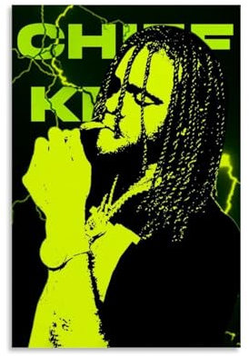 FHILTNMWC Chief Poster Keef Rapper Sänger Album Cover Vintage Musikposter gerahmtes Leinwandposter mit Holzrahmen für Zuhause, Schlafzimmer, Garage, Art-Deco, 30 x 45 cm, ungerahmt