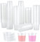 JIANGZHIB Packung Mit 200 Stück Schnapsgläser Plastik, 2 cl / 20 ml Plastik Schnapsgläser, PET Transparente Schnapsbecher, Wiederverwendbar Plastikbecher für Verkostung, Partys und Banquet