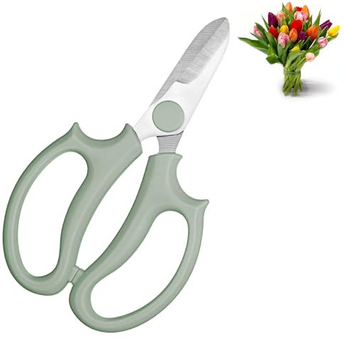 Wanmu Flower Scissors, Thickened Stainless Plant Shears, Strong Flora Scissors, Branches and Leaves, Strong Pruner for Flowers, Flower Cutting Scissors