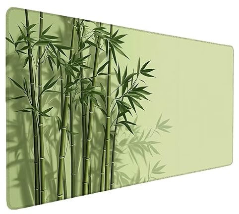 vert Tapis de Souris XXL 900x300x3mm bambou Tapis de Souris Gamer Mouse Pad, Japonais Mouse Pad, Base Antidérapante en Caoutchouc, Grande Protection de Bureau étendue la Maison et Le Deco Bureau S-885