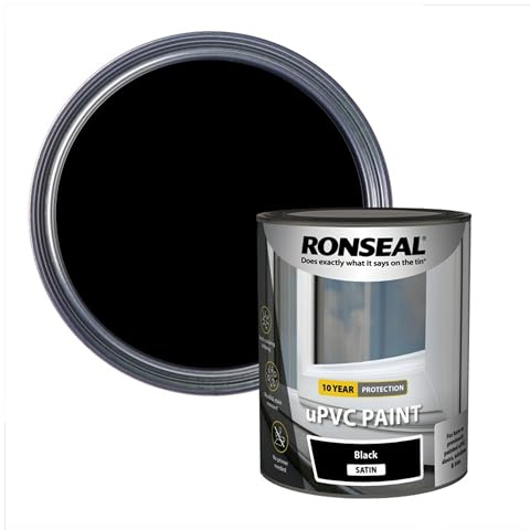 AXpower Inspirational Technology Empowering People uPVC Paint 750ml Black Satin | Durable Satin Finish Paint for Doors, Windows & Frames | Interior & Exterior Use
