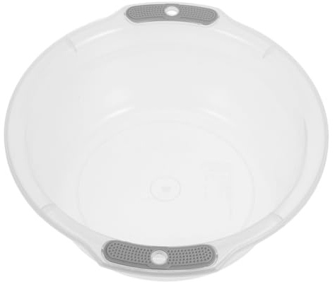Ciieeo Lavabo de Plástico Pp Redondo de Gran Capacidad, Portátil y Fácil de Limpiar, Adecuado para Dormitorio y Cocina, Cuenco Multifuncional para Lavar Verduras y Ropa
