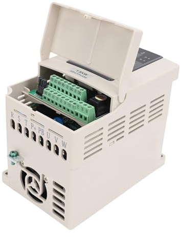 Srliya Convertisseur monophasé à 3 Phases, Affichage Numérique Efficace, Variateur de Fréquence pour Gravure, Fraiseuse, Perceuse, 1,5 KW ABS PC pour Machines CNC