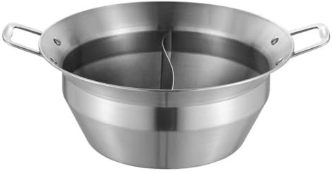 Pentola Yin Doppio Compartimento Due Scomparti Pentola con Divisore Professionale per Famiglie, Cene di Gruppo, 28CM, style to 9