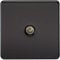 Knightsbridge SF0100MB (Non-Isolated) Screwless 1-Gang Tv Outlet, Matt Black