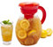 Primula La brocca per infusione in plastica Tritan con coperchio ermetico, filtro a rete fine, prodotto senza PFOA, lavabile in lavastoviglie, 1 gallone, rosso