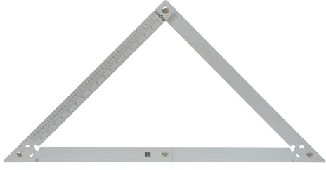 Dapetz ® 600mm Aluminium Folding Square, 24 Carpenters Measuring Framing Square, Tiling Carpentry and Roofing Tools With a Nylon Storage Pouch for a Variety of Construction & DIY Jobs