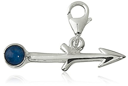 Charm Sternzeichen Anhänger Schütze 25mm, 925 Sterling Silber mit Sodalith Edelstein blau, Sternbild für Armband Kette