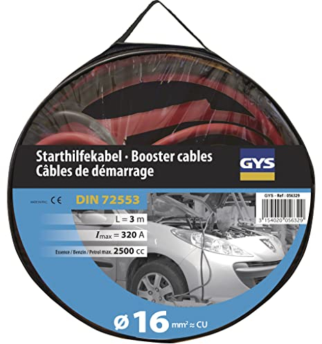 GYS - Cable de Demarrage 1000A - 50mm² - 4.5M - Livre avec Pince isolees
