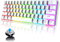 Tastiera meccanica al 60% cablata /Tastiera Bluetooth senza fili 61 tasti RGB arcobaleno con retroilluminazione a LED Tastiera da gioco impermeabile USB Type-C Tasti anti-ghosting (interruttore blu)