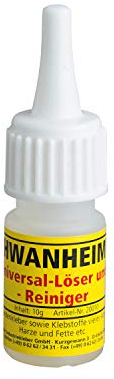 Universal-Löser und -Reiniger, 10 ml, beseitigt und löst Klebstoffe, Klebstoffreste und hartnäckige Flecken (z.B. Rotwein)