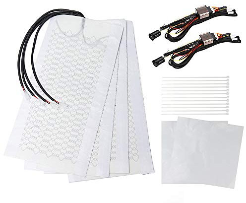 KingLan 480X280Mm 4 Almohadillas 2 Asientos Universal Fibra De Carbono Calefacción Calentador Calentador Pads