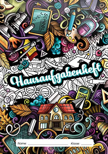 Cooles Hausaufgabenheft A5 | A/B Woche | ohne Datum | Inkl. Kunstoffumschlag + Sticker (Phantasie)