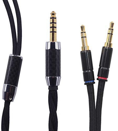 KK CABLE NK-A Kompatibles Upgrade-Audiokabel Ersatz für Kopfhörerkabel T1 II, T5 Kopfhörer, 4,4 mm Stecker, Audio-Upgrade-Kabel NK-A (1,5 m)