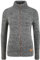 OXMO OXPhenix Damen Strickjacke Grobstrick Cardigan Strickcardigan mit Stehkragen Reißverschluss 100% Baumwolle Regular fit, Größe:XL, Farbe:Dark Grey (792890)
