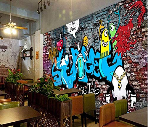 Fototapete Straßengraffiti Ktv Disco Bar Hintergrundwand-150Cmx105Cm Schlafzimmer Wohnzimmer Tapete