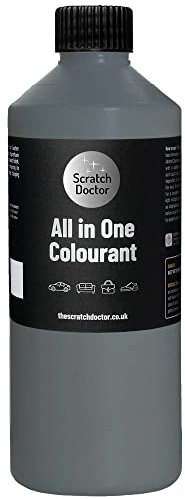 Scratch Doctor All in One Leather Colourant Self Seal Leather Dye Repair Paint for Furniture, Sofas, Car Seats (Grey, 500ml)