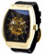 DANIEL&DOUGLAS Armbanduhr DD8808 Analog Automatik Mechanische Armbanduhr Skelett Marke Herren, Goldfarben / Schwarz, Modern