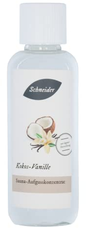 Saunabedarf Schneider - Aufgusskonzentrat Kokos/Vanille - sinnlich-süßer Saunaaufguss - 250ml Inhalt