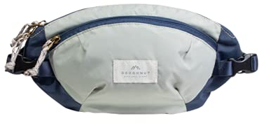 DOUGHNUT Seattle Jungle Unisex 1,5 L I Bauchtasche mit Schlüsselring Halter & Multifunktionsfächern für Unterwegs I Funktionelle Gürteltasche handgefertigt I Wasserfeste Hip Bag Light Grey X Navy