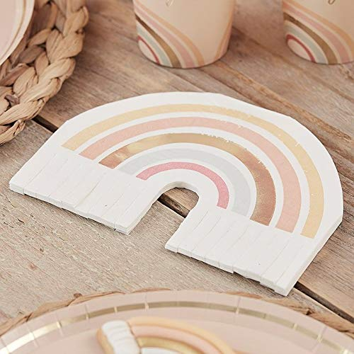 Party-Servietten Regenbogen Rainbow Pastell Geburtstag-s-Dekoration Kinder-Geburtstag Feier Tisch-Deko Geburtstag Mädchen Junge Mottoparty CSD 32 Servietten