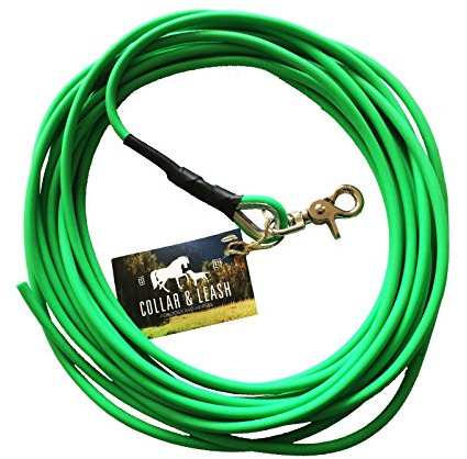Collar & Leash BIOTHANE® Schleppleine rund - Coated 8 mm - [10 m] - neongrün - GN528