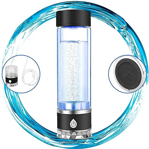 Generador de botellas de agua de hidrógeno N.P, hasta 1700PPB, cámara doble, tecnología PEM y SPE, máquina portátil para hacer agua de hidrógeno con adaptador de inhalador y bolas alcalinas,