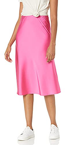 The Drop Maya Jupe soyeuse à enfiler pour Femme, Rose Incandescent, 5XL Grande taille