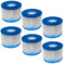 vhbw 6X Filterkartusche Typ S1 kompatibel mit Intex PureSpa 28403E, 28407E, 28413E, 28421E Pool - Ersatzfilter, Blau, Weiß