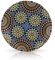 Juego de 6 platos orientales de porcelana oriental, redondos, 20 cm de diámetro, platos de cena azul, apto para lavavajillas