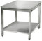 GGM Gastro | ATK66#ECO | Edelstahl Arbeitstisch ECO - 600x600mm - mit Grundboden ohne Aufkantung