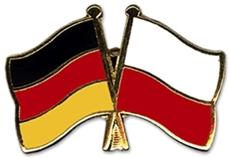Freundschaftspin pins Deutschland-Polen Flagge Fahne Anstecker Button Metall NEU Anstecknadel