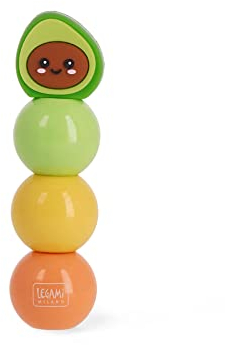 LEGAMI - Evidenziatore 3 in 1, Colori Pastello, Verde, Giallo, Arancione, Asciugatura rapida, Tema Avocado