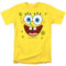 Cotton Soul Retro-Filme & Kult-TV-Kollektion Herren-T-Shirt, Gelb – Spongebob Schwammkopf Goofy Smile, XL
