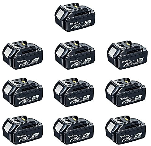Confezione da 10 batterie agli ioni di litio LXT 3.0 Ah con indicatore di carica BL1830B MAKITA