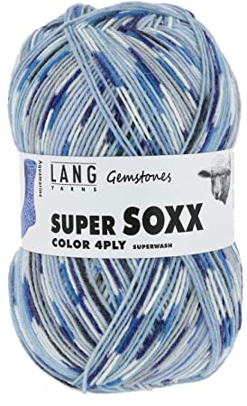 Lang Yarns Super Soxx 100g 4-fädig Gemstones 901.0390 - Aquamarine