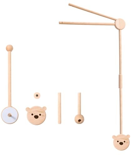 Baby Mobile Halterung Holz für Babybett,Mobile Halterung Wickeltisch,Babybett Klingelhalterung,Mobiles Gestänge für Babybett,für Aufhängung Windspiele Bettglocke