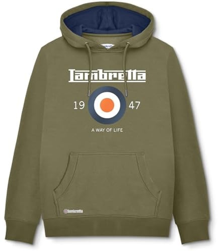 Lambretta Mens Target Hoodie Green S